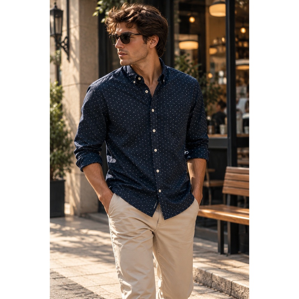 American Eagle Shirt Mens XS Black Button Down Preppy Classic Fit